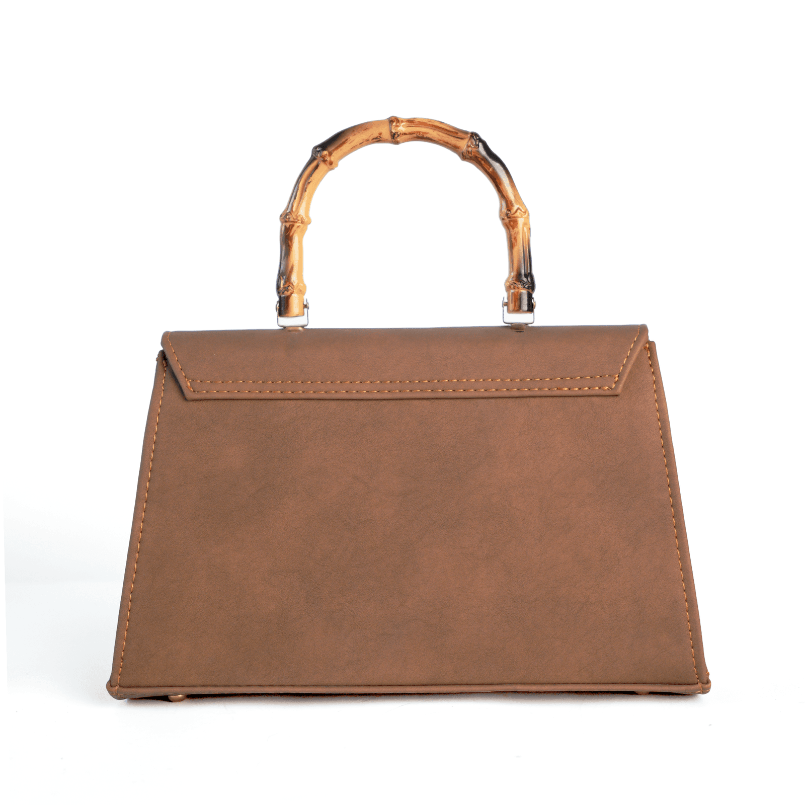 Brown Chilman bag back view in vegan leather