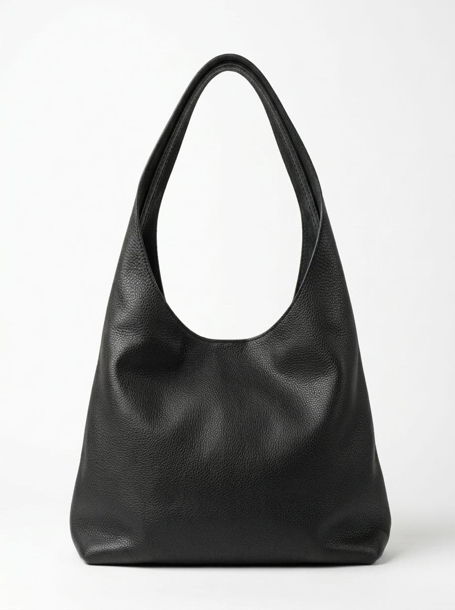 Black Zanbeel bag in soft pebbled vegan leather