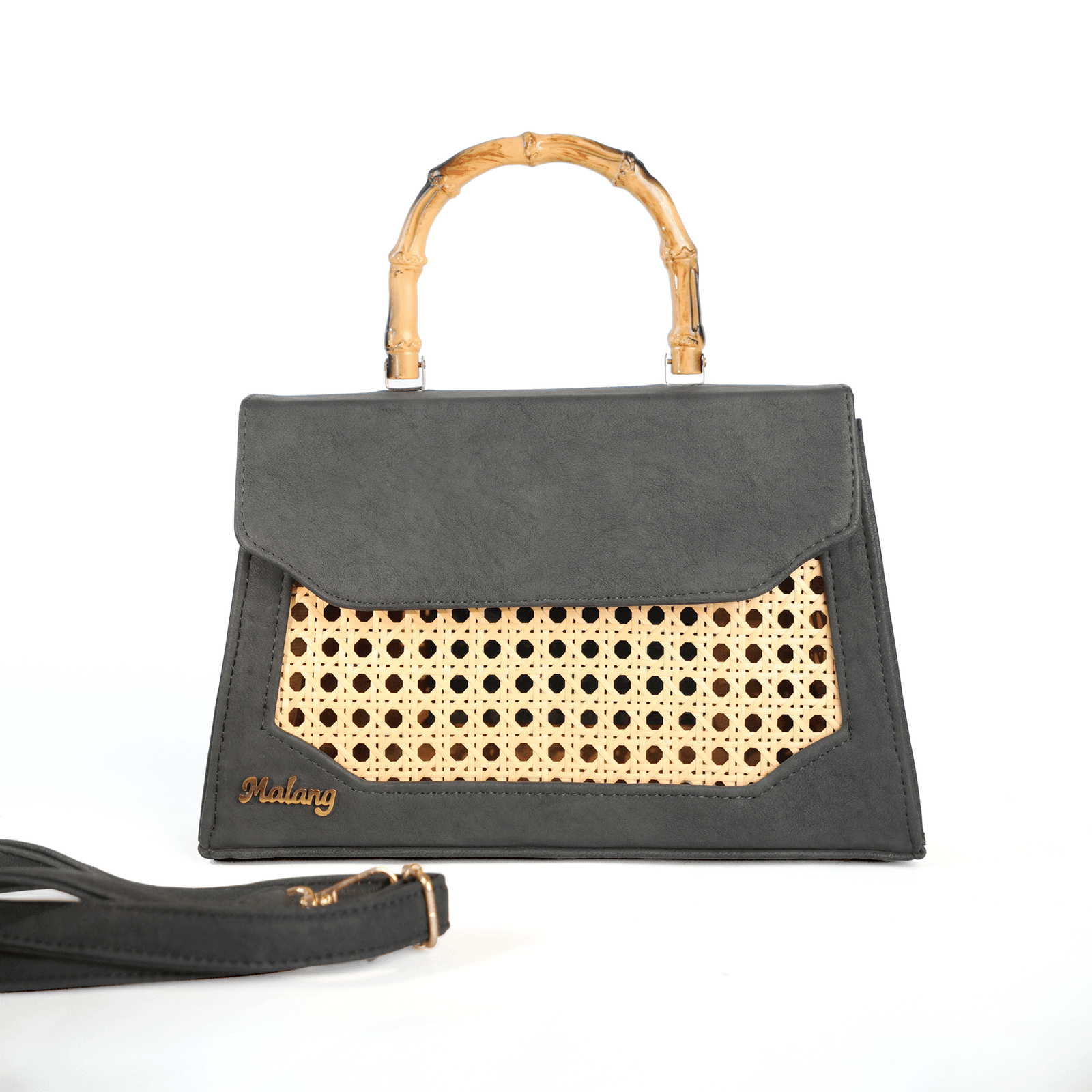 Black Taaq bag with its detachable shoulder strap